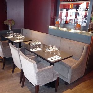 banqueta contemporánea / de tejido / para el sector servicios / contract