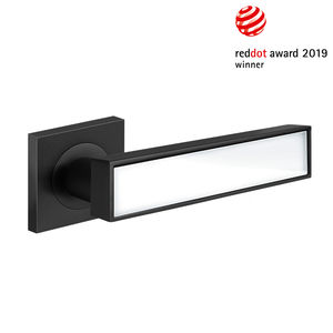 manilla para puerta / de acero inoxidable / contemporánea / acabado satinado
