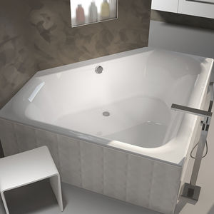 bañera de esquina / de fibra acrílica / de hidromasaje