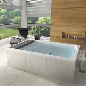 bañera de fibra acrílica / doble / de hidromasaje