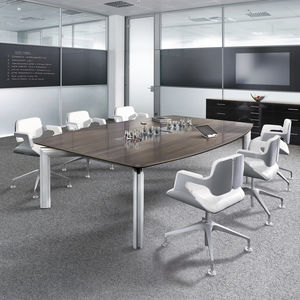 mesa de reuniones contemporánea / de madera / rectangular