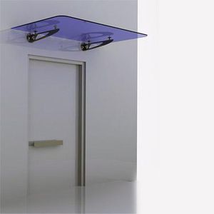marquesina de entrada / de vidrio / de acero inoxidable / para el sector servicios