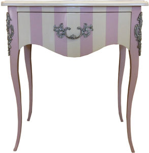 mesilla de noche de estilo / de madera lacada / rectangular / con cajón