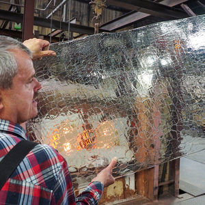 panel de vidrio soplado