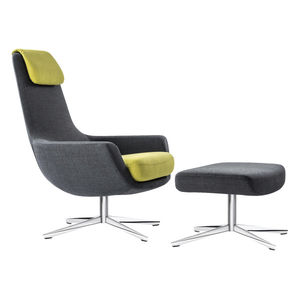 sillón contemporáneo / de acero / con reposapiés / con reposacabezas