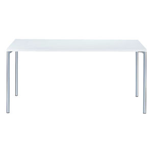mesa de trabajo contemporánea / de acero / rectangular / para edificio público