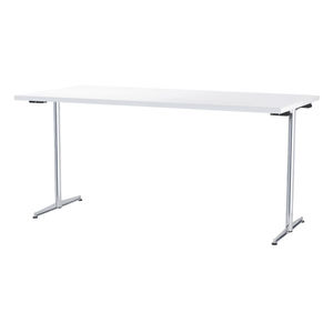 mesa de trabajo contemporánea / de acero / rectangular / para edificio público
