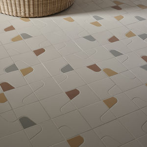 mosaico de interior / para suelo / de gres porcelánico / cuadrado