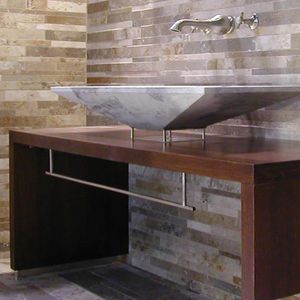 encimera de lavabo de madera