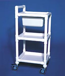 carrito de servicio / para centro sanitario / de plástico