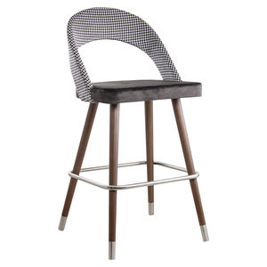 silla de bar contemporánea / tapizada / con reposapiés / de tejido