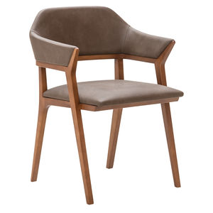 silla contemporánea / tapizada / con reposabrazos / de tejido
