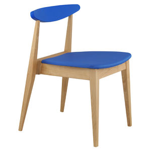 silla contemporánea / apilable / de madera / contract