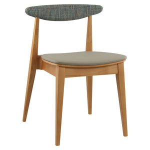 silla contemporánea / apilable / de madera / contract