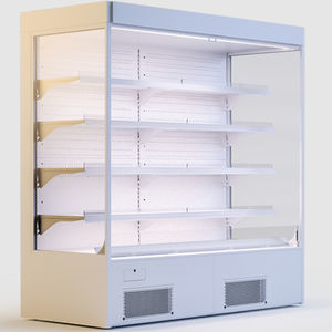 vitrina refrigerada de estantes