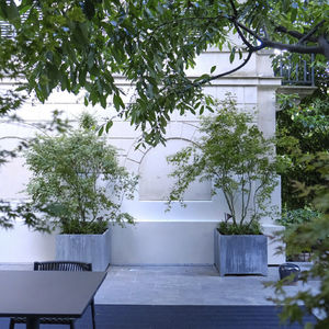 jardinera de zinc / rectangular / cuadrada / a medida