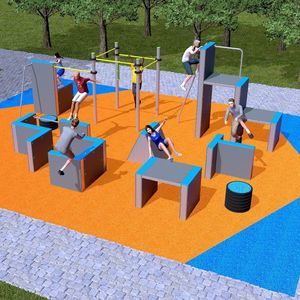 recorrido de obstáculos para fitness