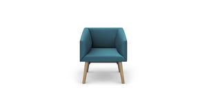 sillón de visita contemporáneo / de tejido / de cuero / con reposabrazos