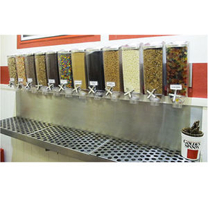 dispensador de alimentos secos en encimera