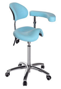 taburete de trabajo con forma de silla de montar