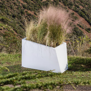 macetero para plantas grandes de acero galvanizado