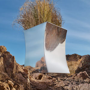 macetero para plantas grandes de acero galvanizado
