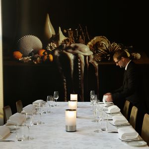 lámpara de mesa / contemporánea / de fibra acrílica / de acero inoxidable