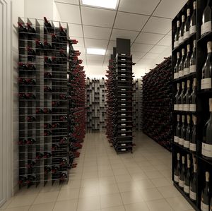botellero de acero
