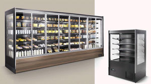 vitrina refrigerada de estantes