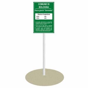 panel de información para parque infantil