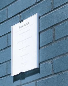 placa de señalización de pared