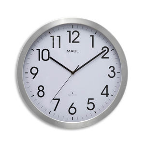 reloj contemporáneo / analógico / de pared / de aluminio pulido