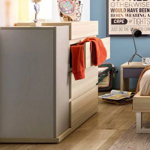 cómoda moderna / de roble / de melamina / para niños