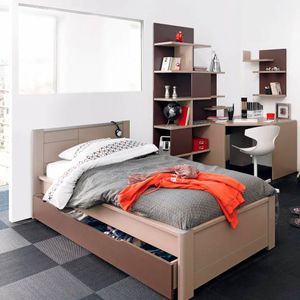 cama individual / contemporánea / infantil (unisex) / con cajones