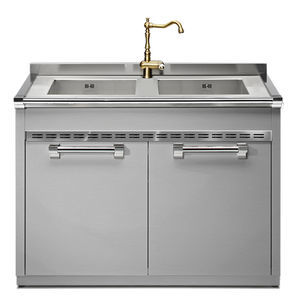 mueble para fregadero de acero inoxidable