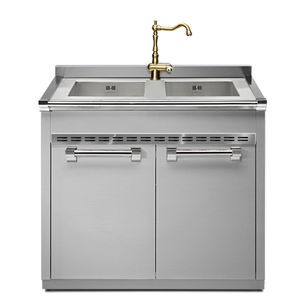 mueble para fregadero de acero inoxidable