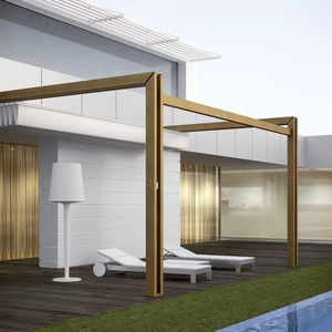 pérgola adosada / de madera