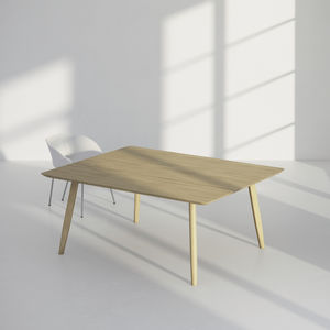 mesa de conferencia de diseño original / de roble / de madera maciza / de fresno