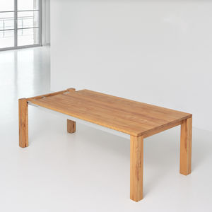 mesa moderna / de madera maciza / de haya / rectangular