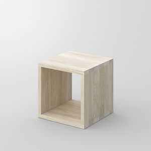 mesilla de noche contemporánea / de roble / de nogal / de madera maciza