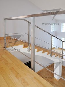 barandilla de acero / con barrotes / de interior / para escalera