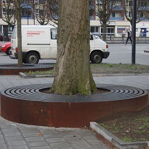 bordillo para árbol / de acero COR-TEN® / circular