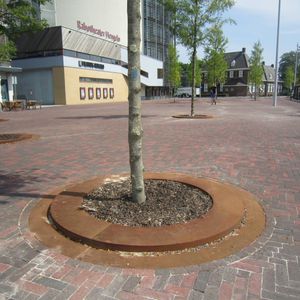 bordillo para árbol / de acero COR-TEN® / circular