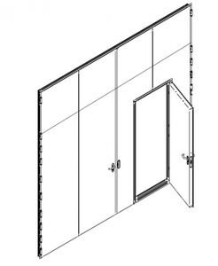 portón con puerta de acceso