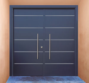 puerta de acero galvanizado