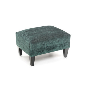 puf contemporáneo / de tejido / de madera / rectangular