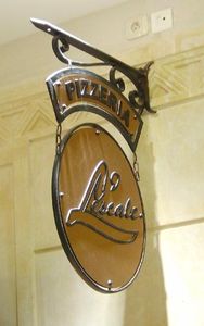 placa de señalización de pared