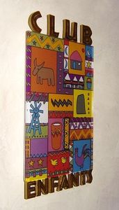 panel de señalización de pared
