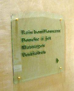 placa de señalización para puerta