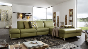 sofá modular / contemporáneo / de tejido / de cuero